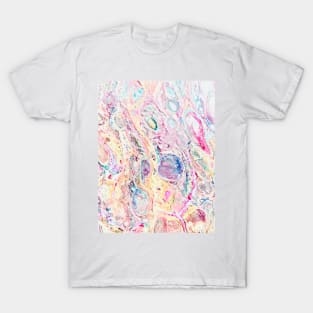 Pastel bubble abstract pour art T-Shirt